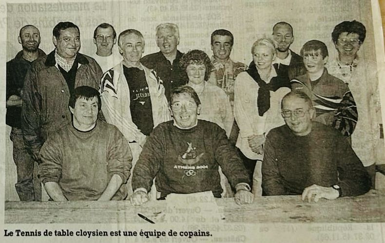 Équipe du Tennis de Table Cloysien en 2008